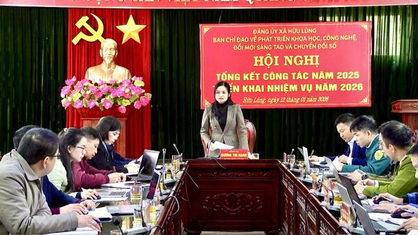 XÃ HỮU LŨNG TỔNG KẾT CÔNG TÁC PHÁT TRIỂN KHOA HỌC, CÔNG NGHỆ ĐỔI MỚI, SÁNG TẠO VÀ CHUYỂN ĐỔI SỐ NĂM 2025