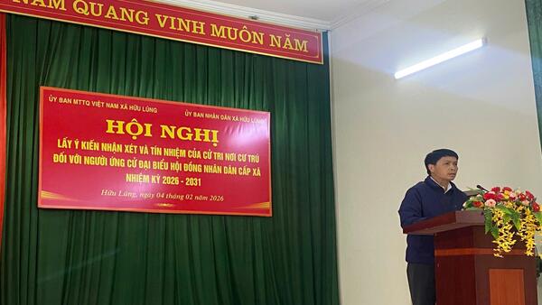 Hội nghị lấy ý kiến cử tri nơi cư trú đối với người ứng cử đại biểu Hội đồng nhân dân cấp xã nhiệm kỳ 2026–2031 tại thôn Tân Mỹ I