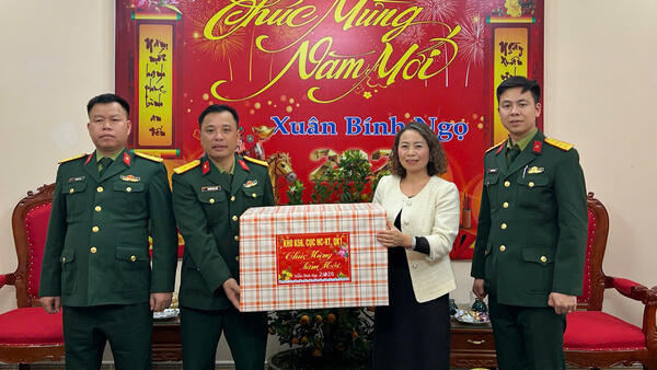 Kho K56, Cục Hậu Cần-Kỹ thuật đến thăm, chúc tết xã nhân dịp Tết Nguyên đán Bính Ngọ năm 2026