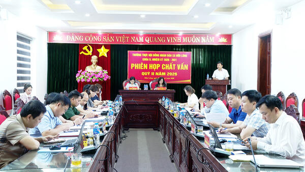 Thường trực HĐND xã Hữu Lũng tổ chức phiên họp chất vấn quý II năm 2026