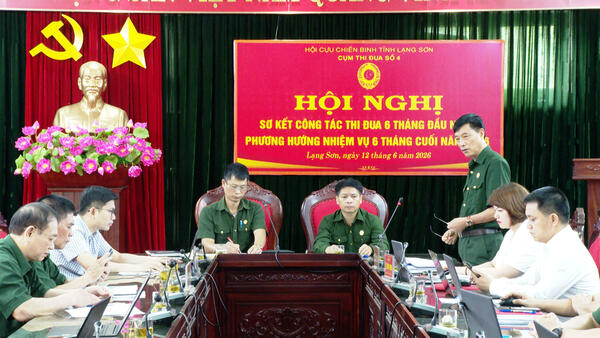 Cụm thi đua số 4 Hội Cựu chiến binh tỉnh sơ kết công tác thi đua 6 tháng đầu năm 2026