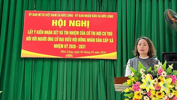 Tổ chức Hội nghị lấy ý kiến nhận xét và tín nhiệm của cử tri nơi cư trú đối với người ứng cử Đại biểu Hội đồng nhân dân cấp xã nhiệm kỳ 2026-2031 tại Thôn Tân Mỹ 2