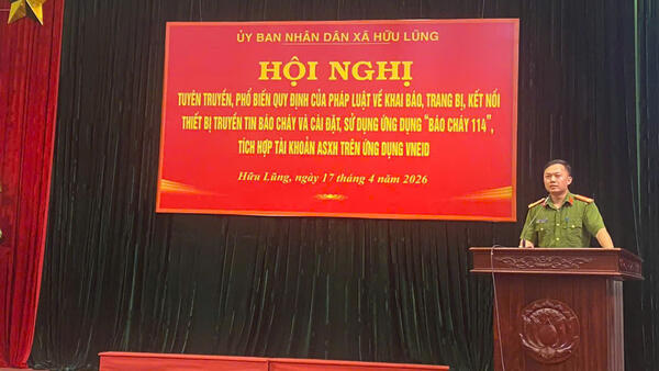 Hội nghị tuyên truyền, phổ biến quy định của pháp luật về khai báo, trang bị, kết nối thiết bị truyền tin báo cháy và cài đặt sử dụng ứng dụng “Báo cháy 114”, tích hợp tài khoản An sinh xã hội trên ứng dụng Vneid