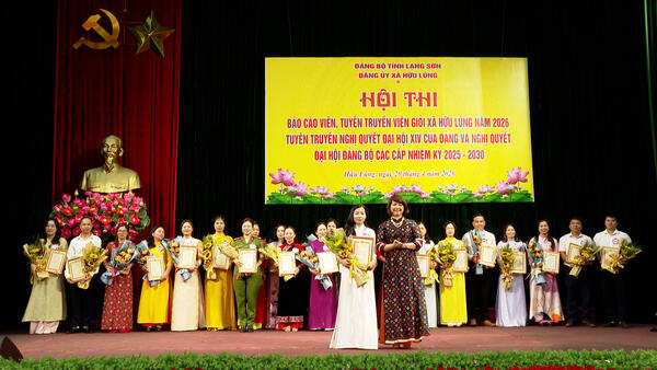 Xã Hữu Lũng tổ chức thành công Hội thi báo cáo viên, tuyên truyền viên giỏi năm 2026