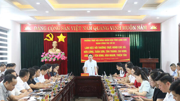 Đoàn khảo sát số 03 của Thường trực HĐND tỉnh làm việc với các xã khu vực Hữu Lũng