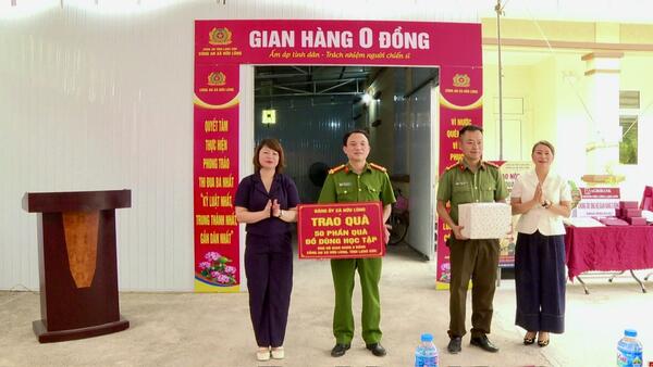 Công an xã Hữu Lũng tổ chức Chương trình ra mắt “Gian hàng 0 đồng”