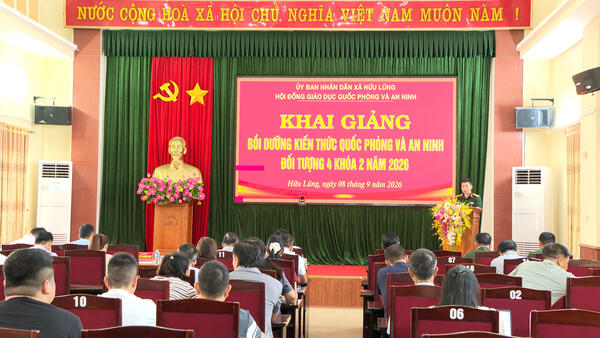 Khai giảng bồi dưỡng kiến thức quốc phòng và an ninh đối tượng 4 khóa 2 năm 2026