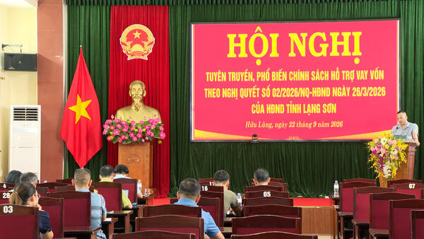 XÃ HỮU LŨNG TUYÊN TRUYỀN, PHỔ BIẾN CHÍNH SÁCH HỖ TRỢ VAY VỐN THEO NGHỊ QUYẾT 02/2026/NQ - HĐND NGÀY 26/03/2026 CỦA HĐND TỈNH