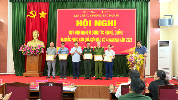 Hữu Lũng tổ chức Hội nghị rút kinh nghiệm công tác phòng, chống và khắc phục hậu quả cơn bão số 4 (Nara) năm 2026