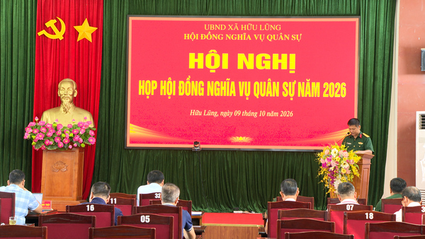 Họp Hội đồng Nghĩa vụ quân sự xã Hữu Lũng năm 2026