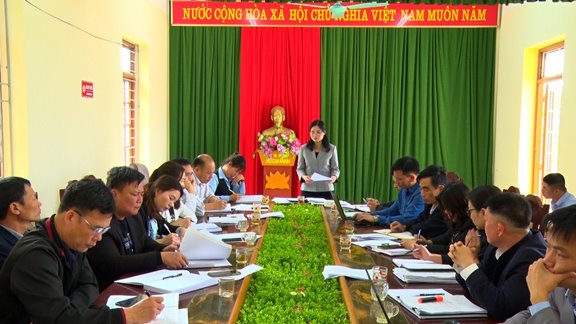 ảnh Đồng chí Dương Thị Hạnh, Ủy viên BTV Huyện ủy, Phó chủ tịch UBND huyện phát biểu kết luận tại buổi kiểm tra.jpg